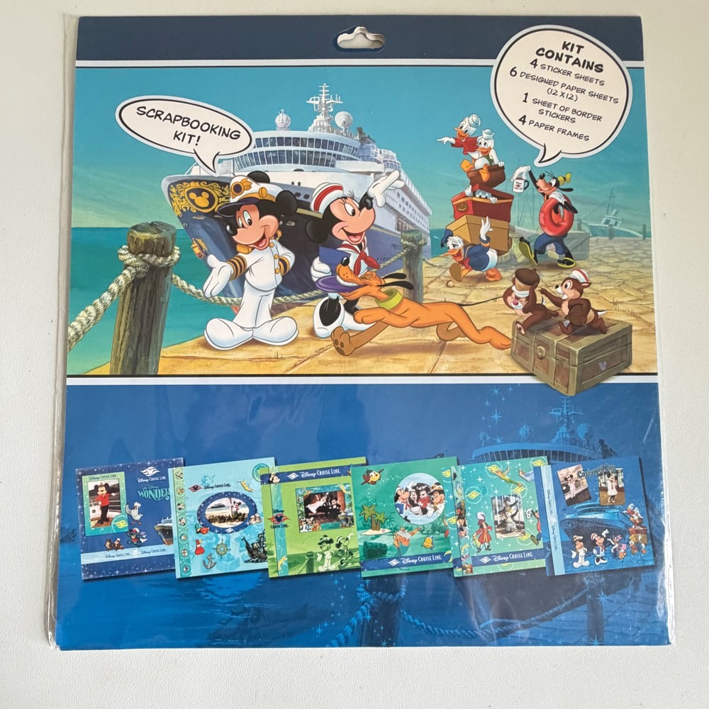 Disney Cruise Scrapbooking Kit Lot of 6 Disneyana Paper Craft Mixed Sealed/Open - Picture 5 of 11